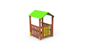 Babaház, OXO játékkal, paddal és pulttal - Játszótér, Dusa-Wood, 2. kép